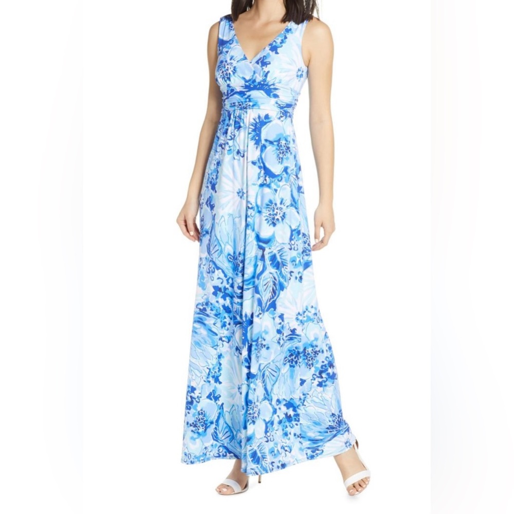 Lilly Pulitzer Sloane Maxi Coastal Blue Catch N Keep Small